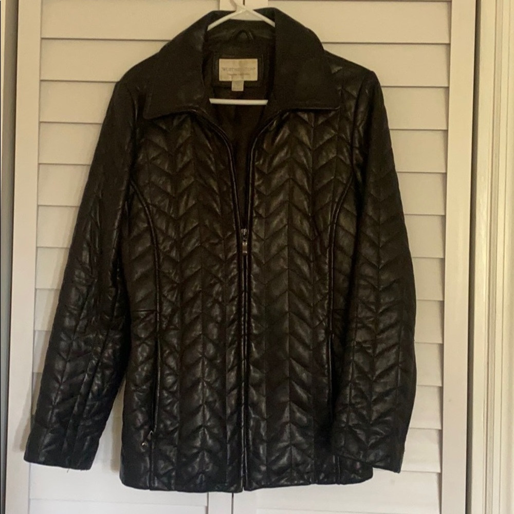 Quilted leather jacket